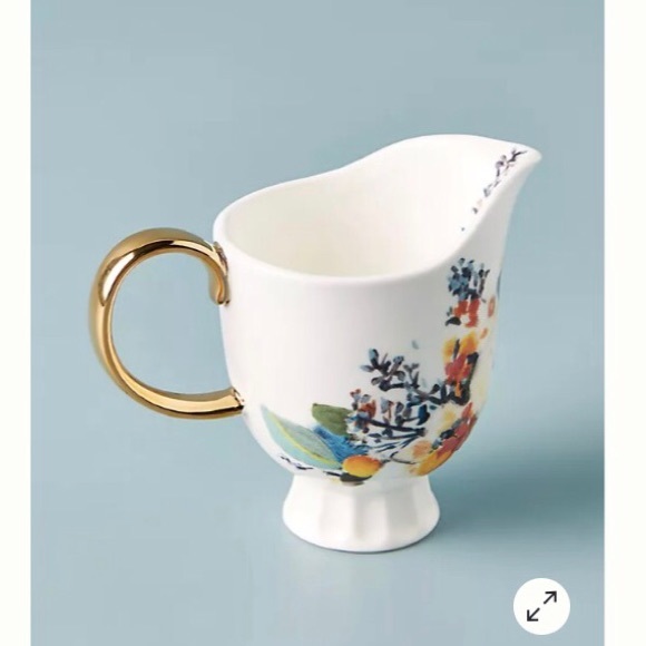 Anthropologie Botanica Handpainted Stoneware Creamer New in Box NWT - Picture 2 of 8